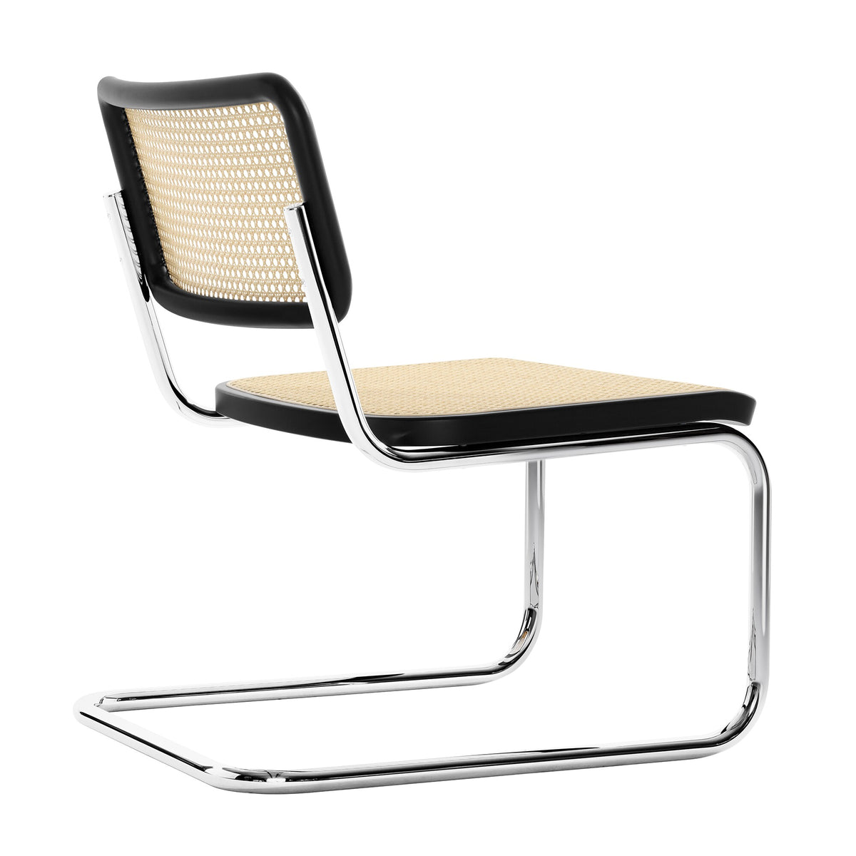 Thonet S 32 VL Freischwinger Lounge Stuhl Gestell verchromt