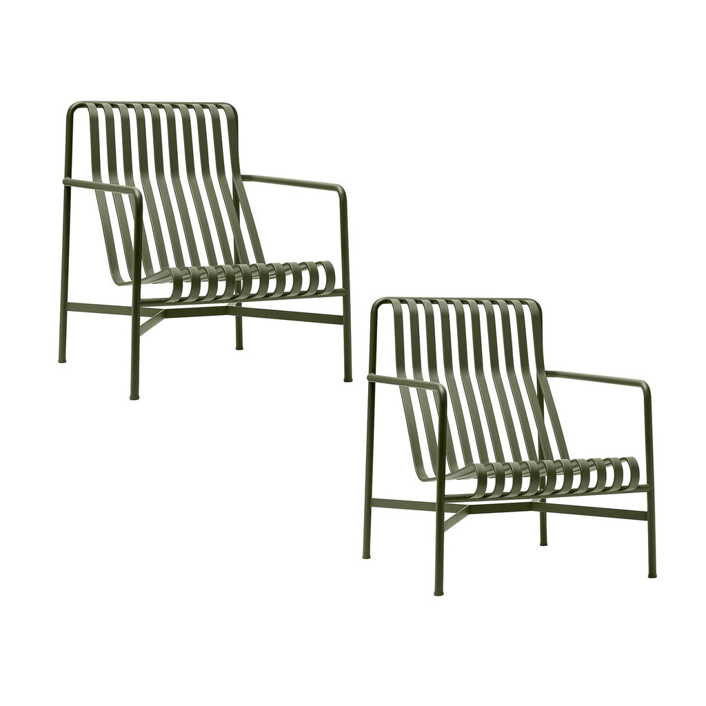 HAY Palissade Garten Loungesessel hoch 2er Set