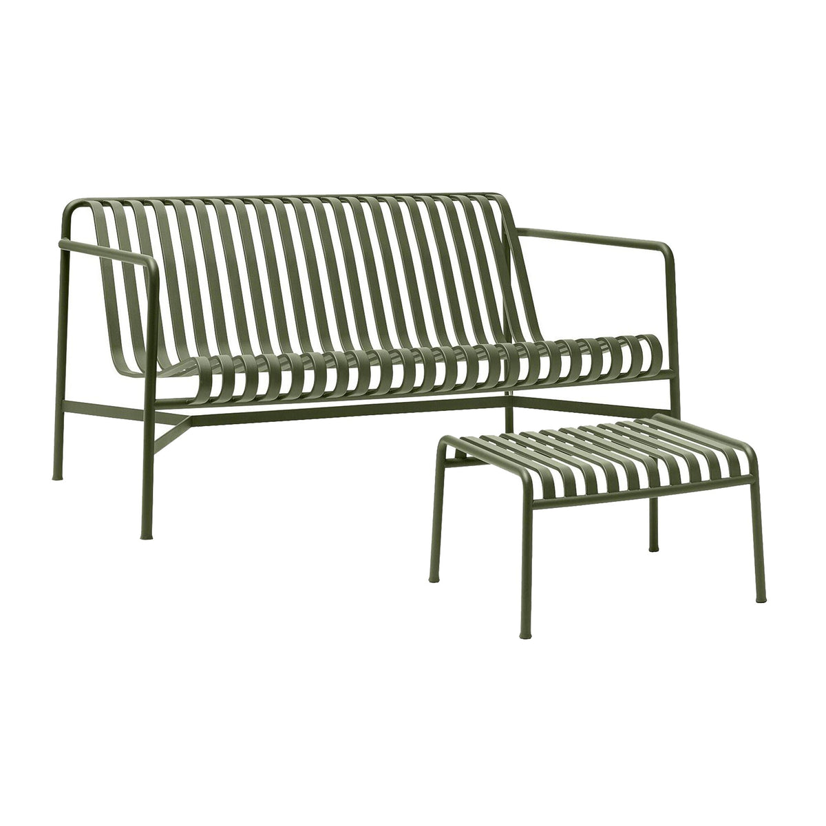 HAY Palissade Gartenset Lounge Sofa + Ottoman