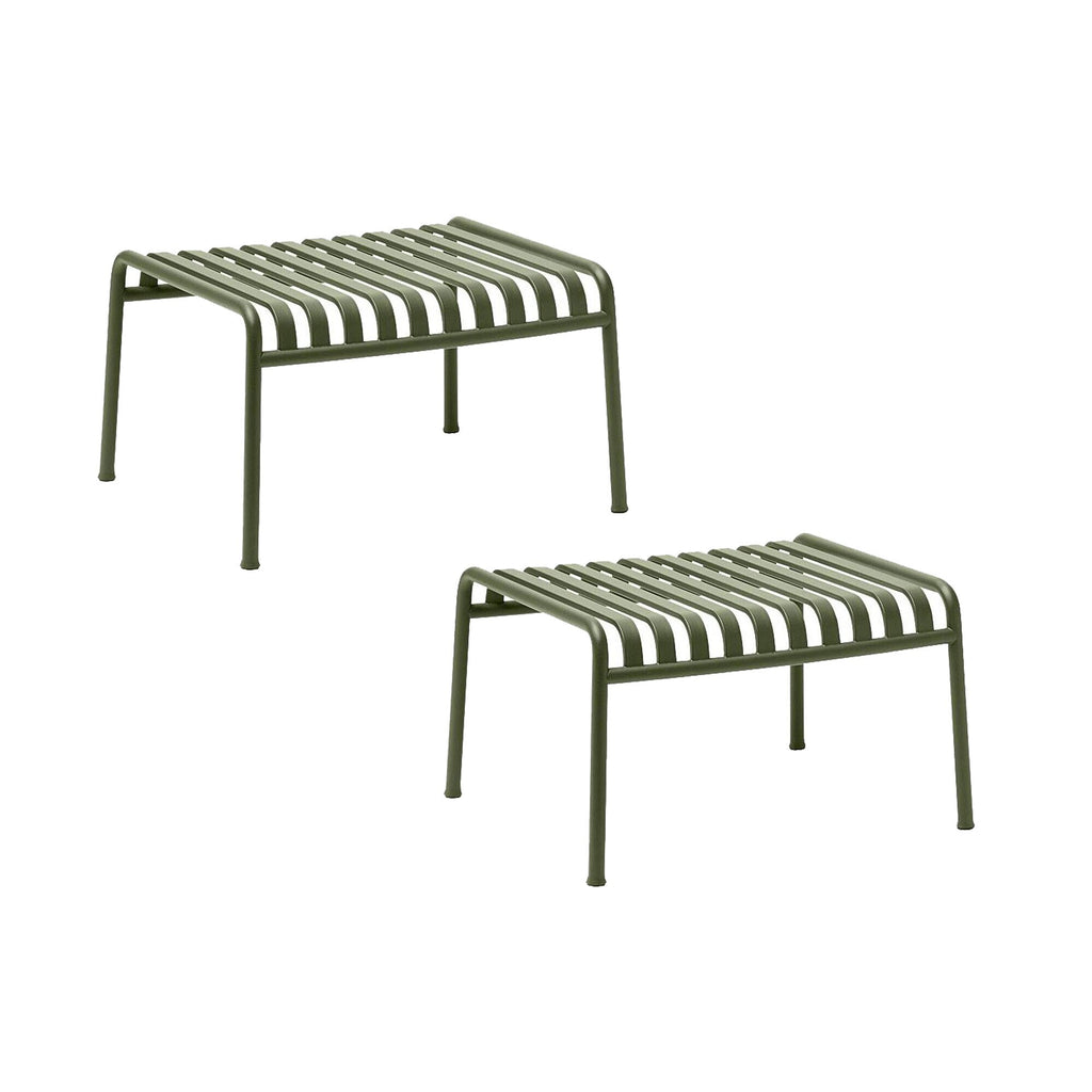 HAY Palissade Ottoman/ Gartenbeistelltisch 2er Set