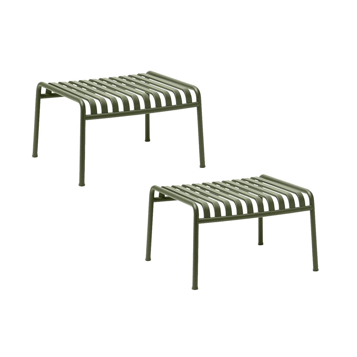 HAY Palissade Ottoman/ Gartenbeistelltisch 2er Set