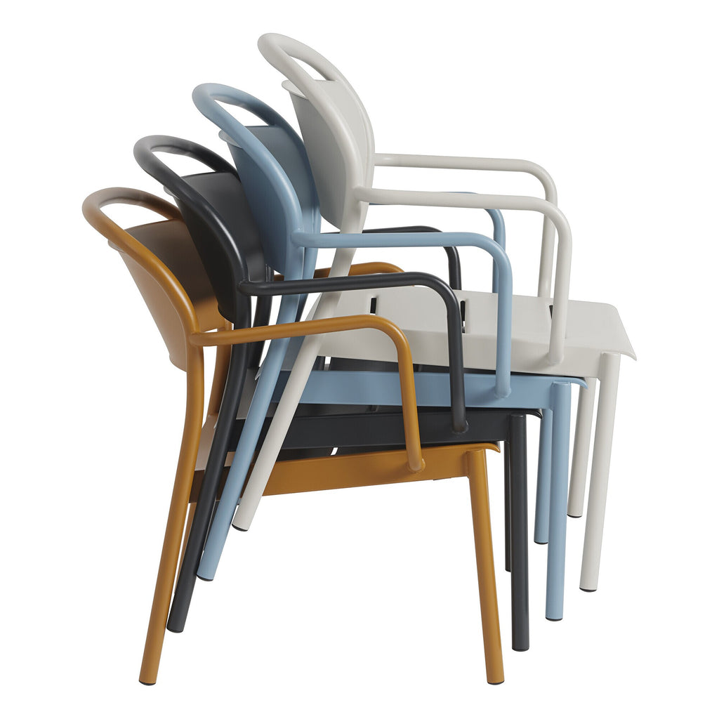 Muuto Linear Steel Lounge Gartenarmlehnstuhl