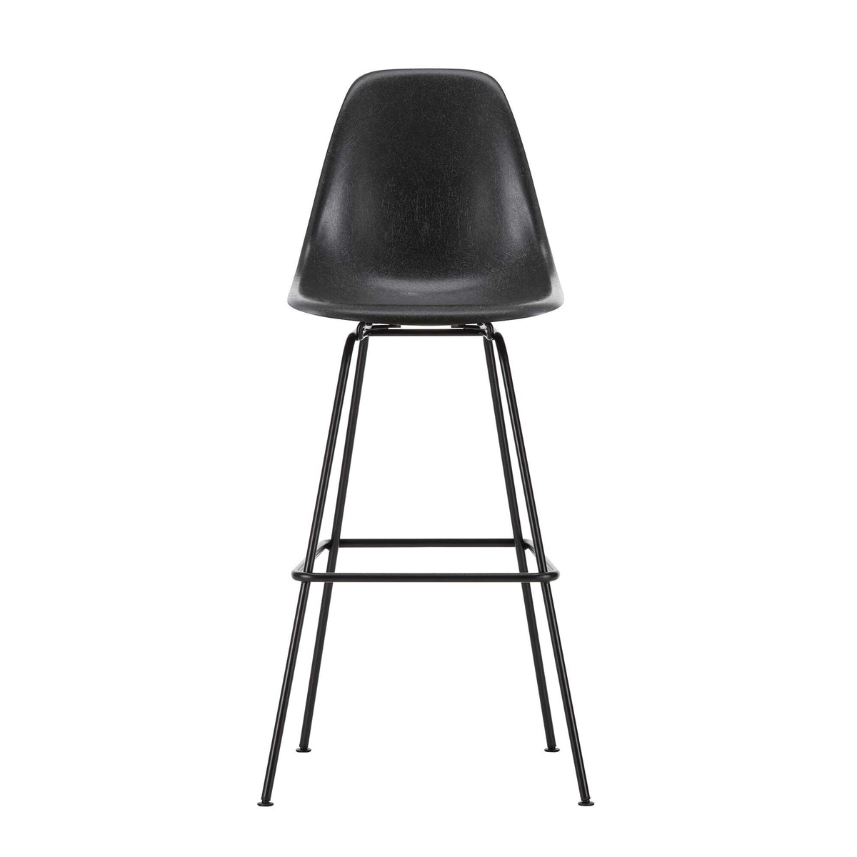 Vitra Eames Fiberglass Barstuhl hoch basic dark