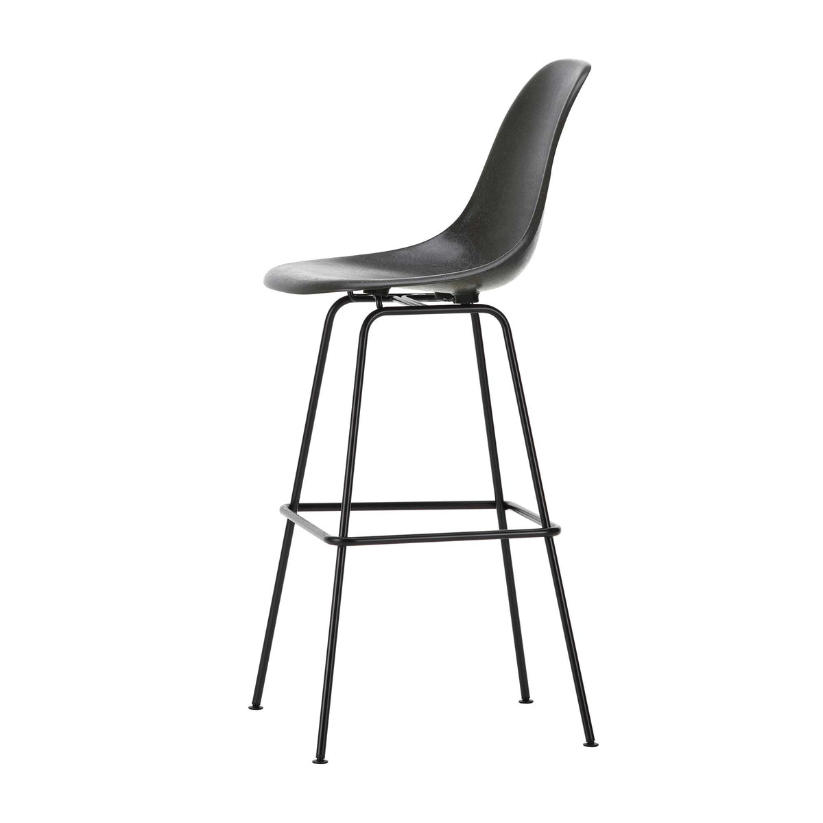 Vitra Eames Fiberglass Barstuhl hoch basic dark
