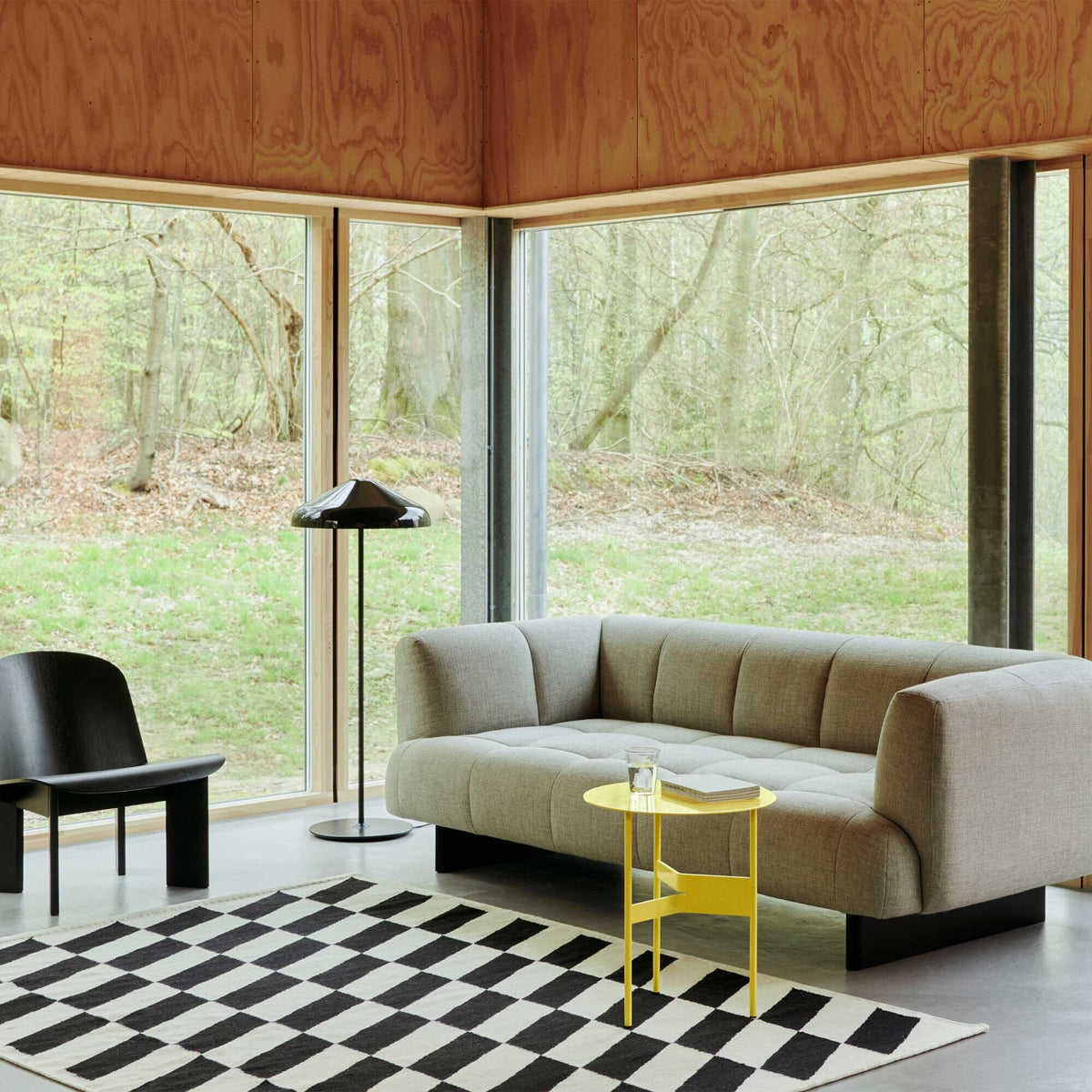 HAY Quilton Lift 2-Sitzer Sofa Gestell Eiche