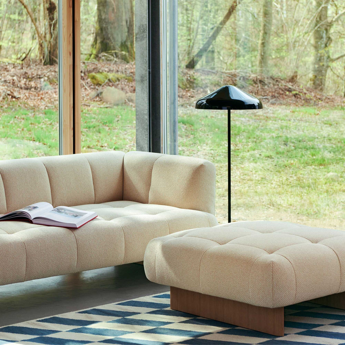 HAY Quilton Lift 2-Sitzer Sofa Gestell Eiche