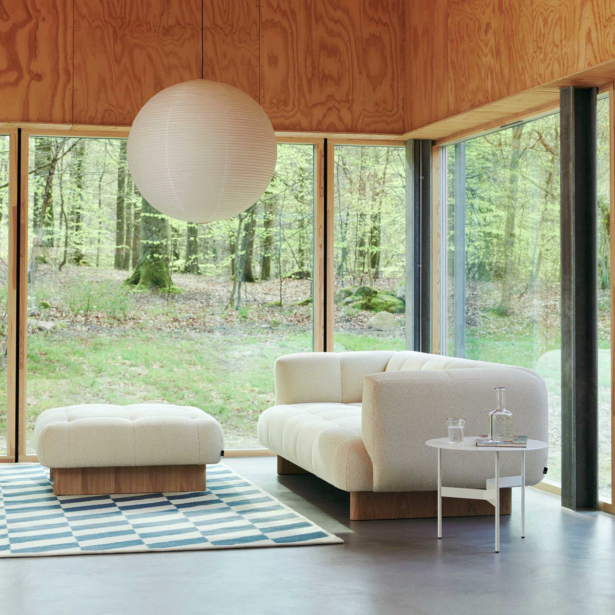 HAY Quilton Lift 2-Sitzer Sofa Gestell Eiche