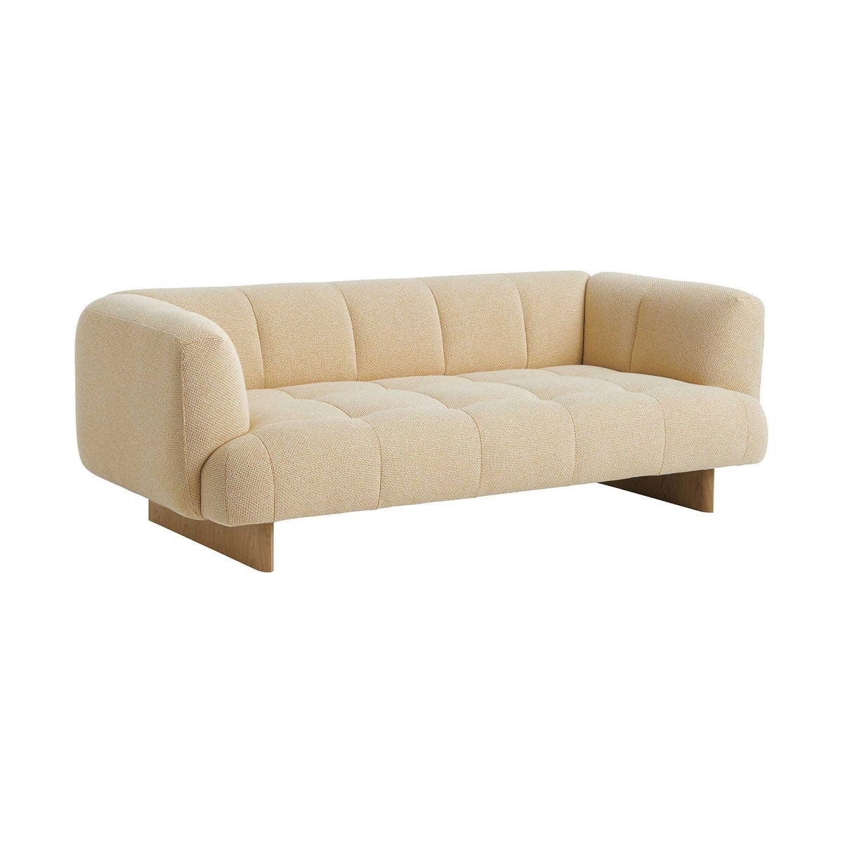 HAY Quilton Lift 2-Sitzer Sofa Gestell Eiche