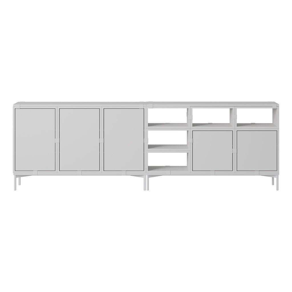 Muuto Stacked 2.0 Podium mit Rohrgestell 131x35cm