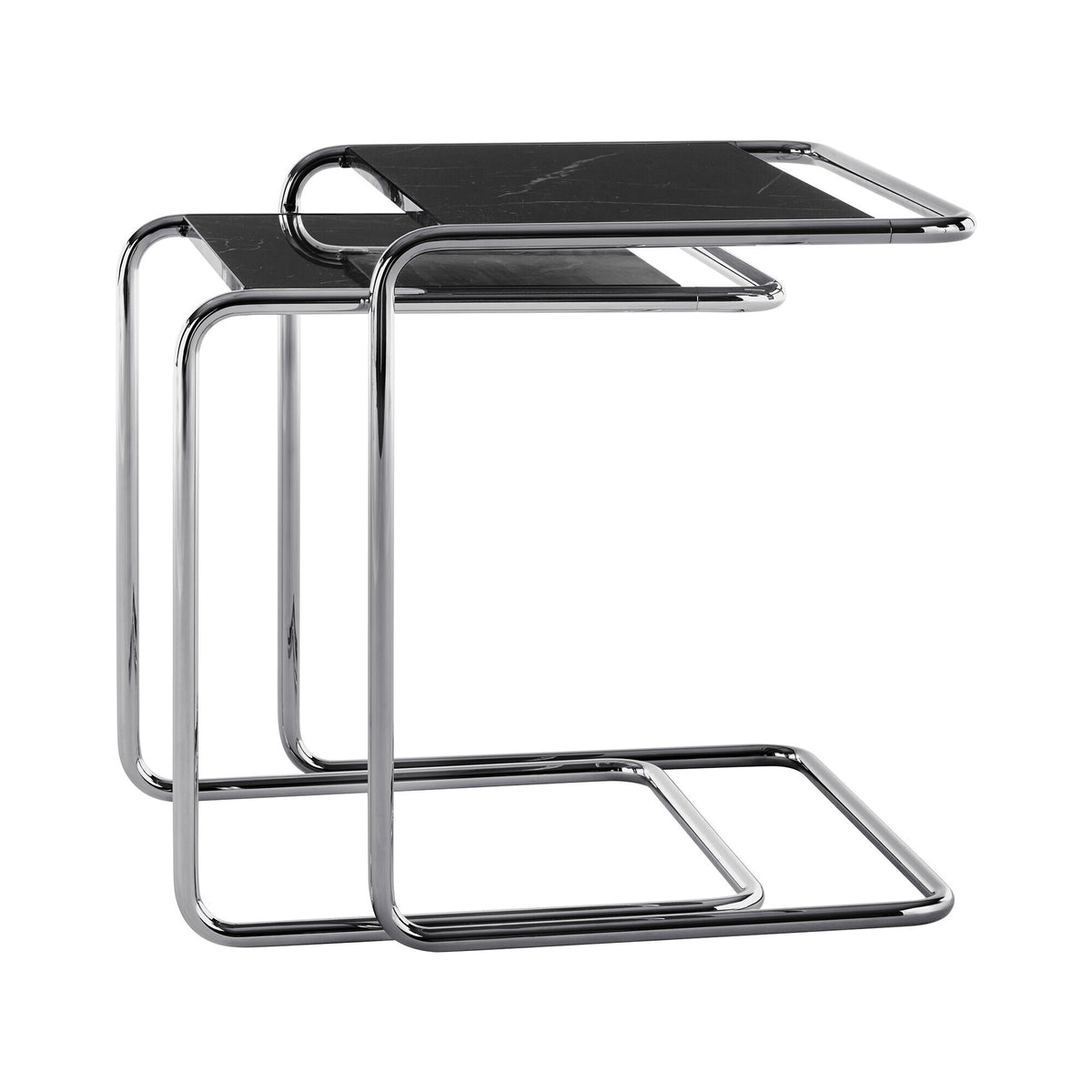 Thonet JS. THONET a personal Interpretation by Jil Sander B 97 Serious Beistelltisch 2er Set Marmor