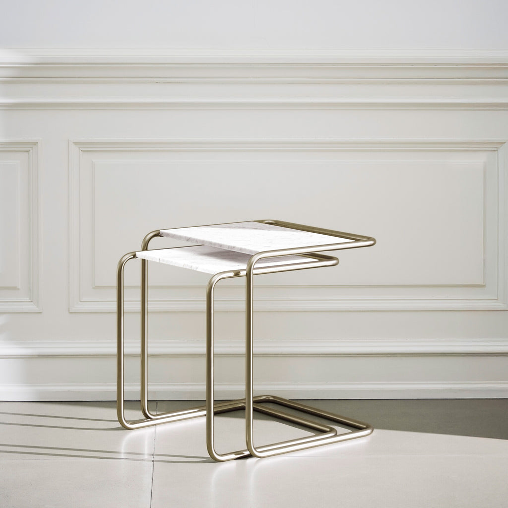 Thonet JS. THONET a personal Interpretation by Jil Sander B 97 Nordic Beistelltisch 2er Set Marmor