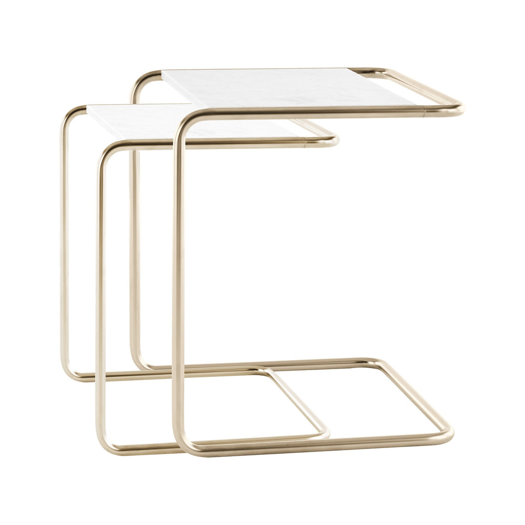 Thonet JS. THONET a personal Interpretation by Jil Sander B 97 Nordic Beistelltisch 2er Set Marmor