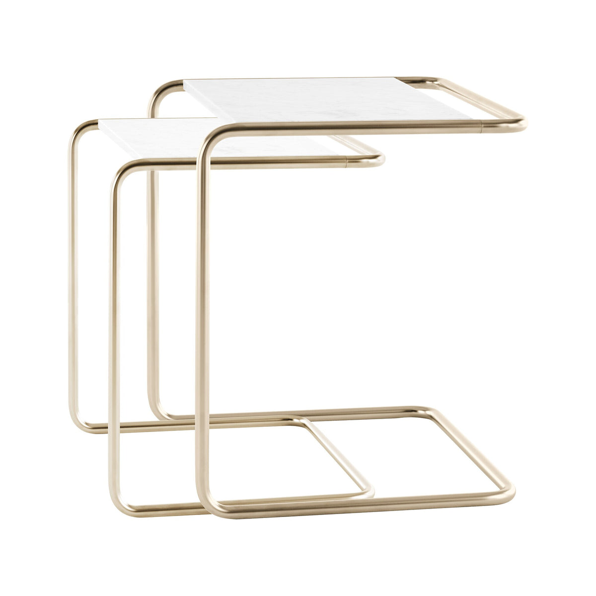 Thonet JS. THONET a personal Interpretation by Jil Sander B 97 Nordic Beistelltisch 2er Set Marmor