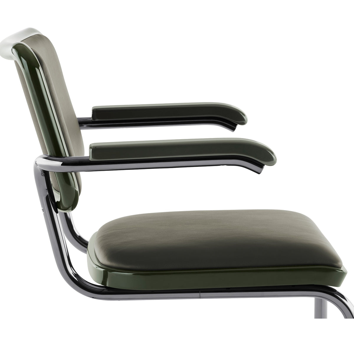 Thonet JS. THONET a personal Interpretation by Jil Sander S 64 P Serious Freischwinger Armlehnstuhl