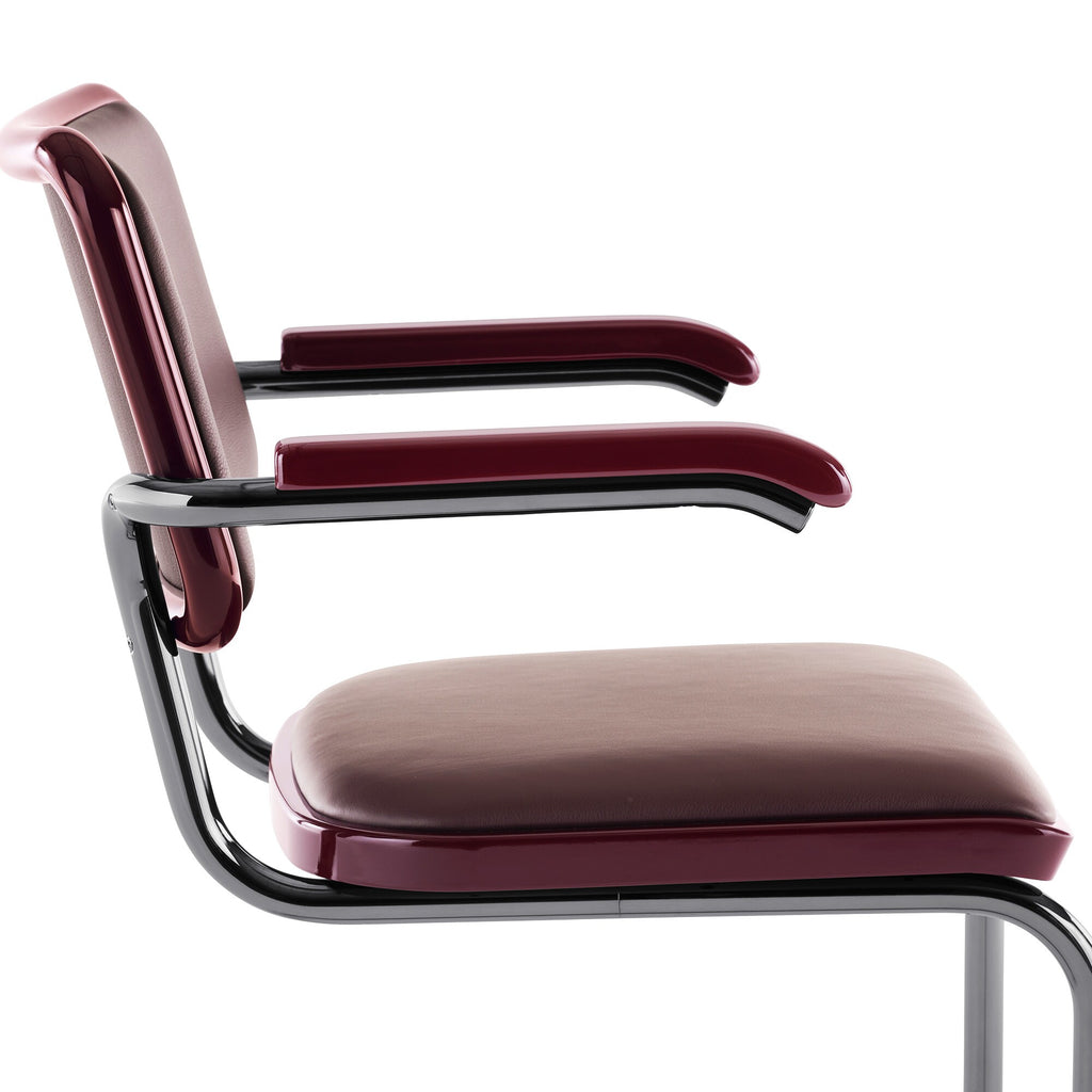 Thonet JS. THONET a personal Interpretation by Jil Sander S 64 P Serious Freischwinger Armlehnstuhl