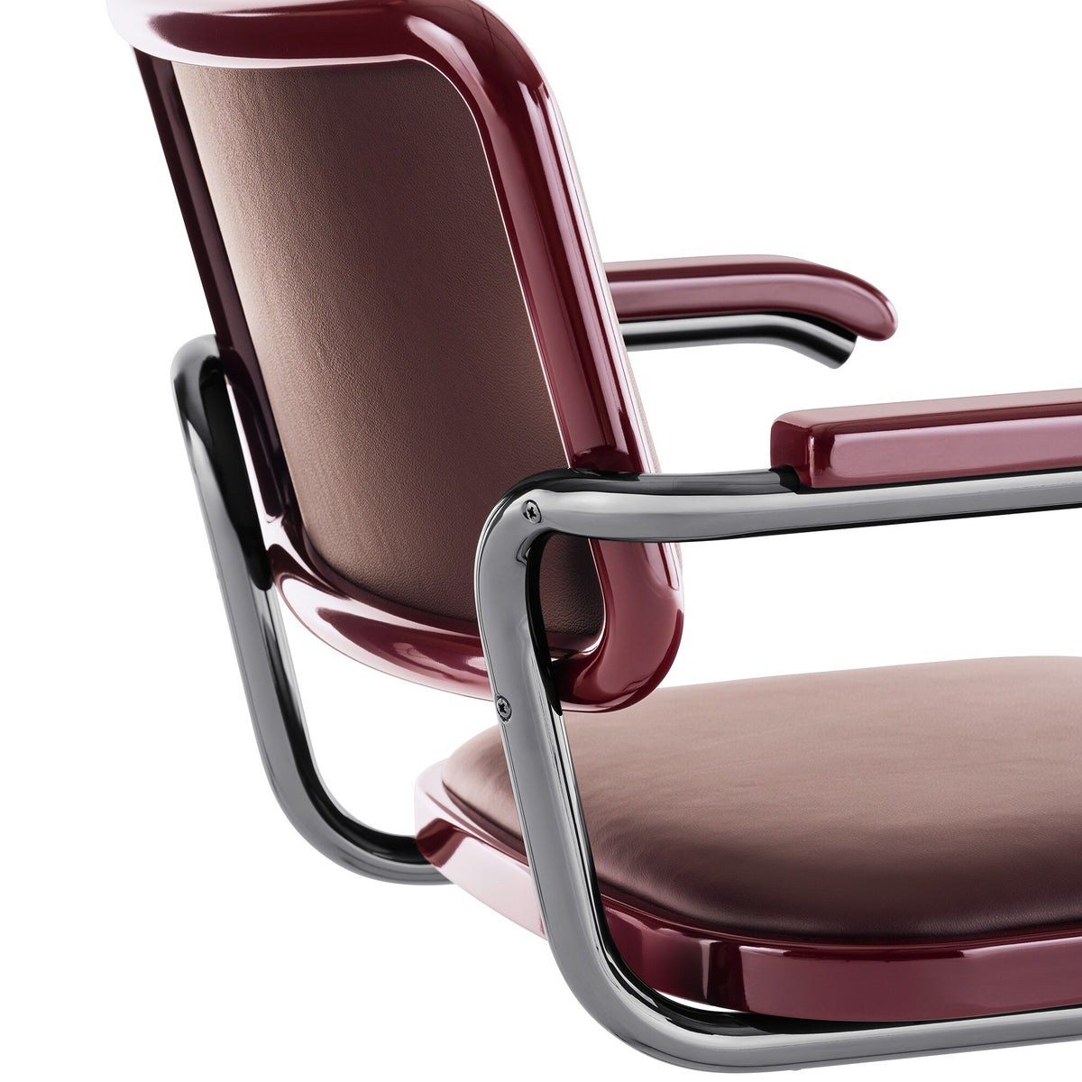 Thonet JS. THONET a personal Interpretation by Jil Sander S 64 P Serious Freischwinger Armlehnstuhl