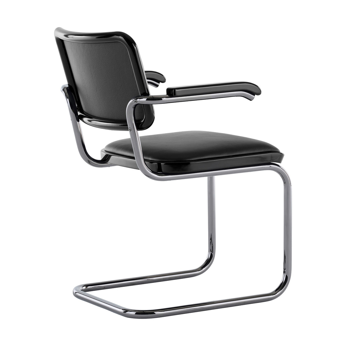 Thonet JS. THONET a personal Interpretation by Jil Sander S 64 P Serious Freischwinger Armlehnstuhl