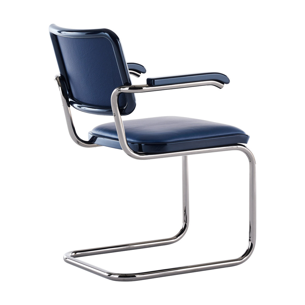 Thonet JS. THONET a personal Interpretation by Jil Sander S 64 P Serious Freischwinger Armlehnstuhl