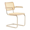 Thonet JS. THONET a personal Interpretation by Jil Sander S 64 V Nordic Freischwinger Armlehnstuhl mit Rohrgeflecht