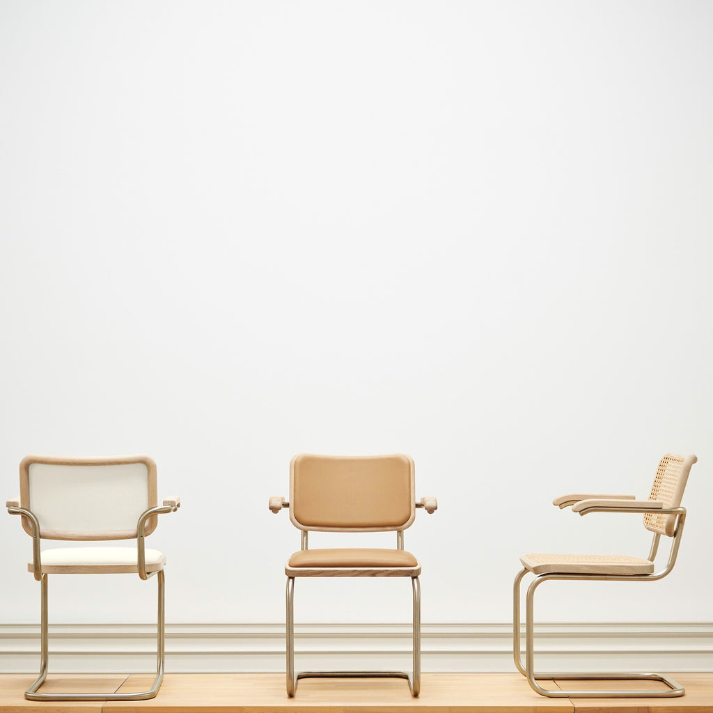 Thonet JS. THONET a personal Interpretation by Jil Sander S 64 P Nordic Freischwinger Armlehnstuhl
