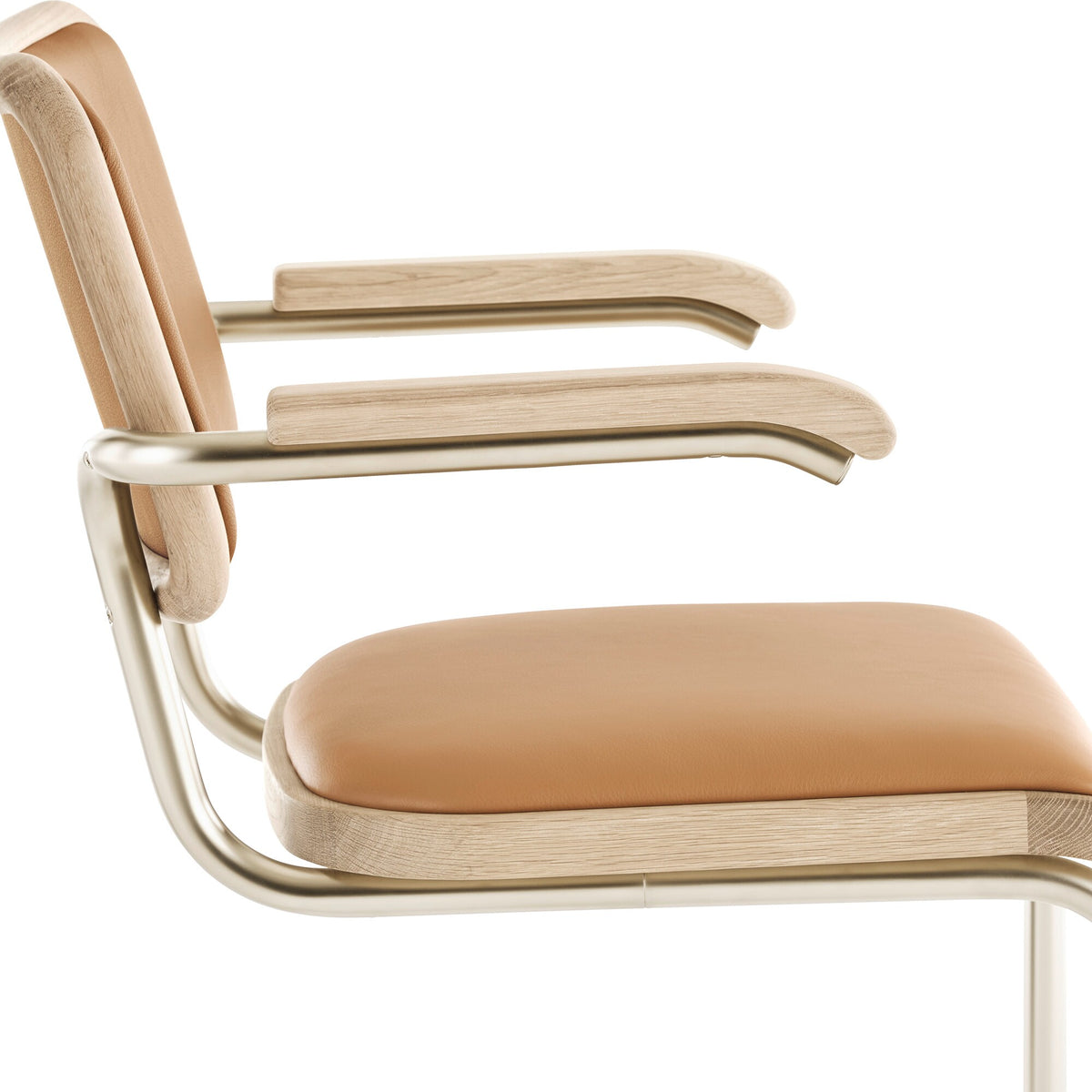 Thonet JS. THONET a personal Interpretation by Jil Sander S 64 P Nordic Freischwinger Armlehnstuhl