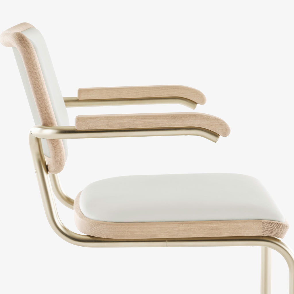 Thonet JS. THONET a personal Interpretation by Jil Sander S 64 P Nordic Freischwinger Armlehnstuhl