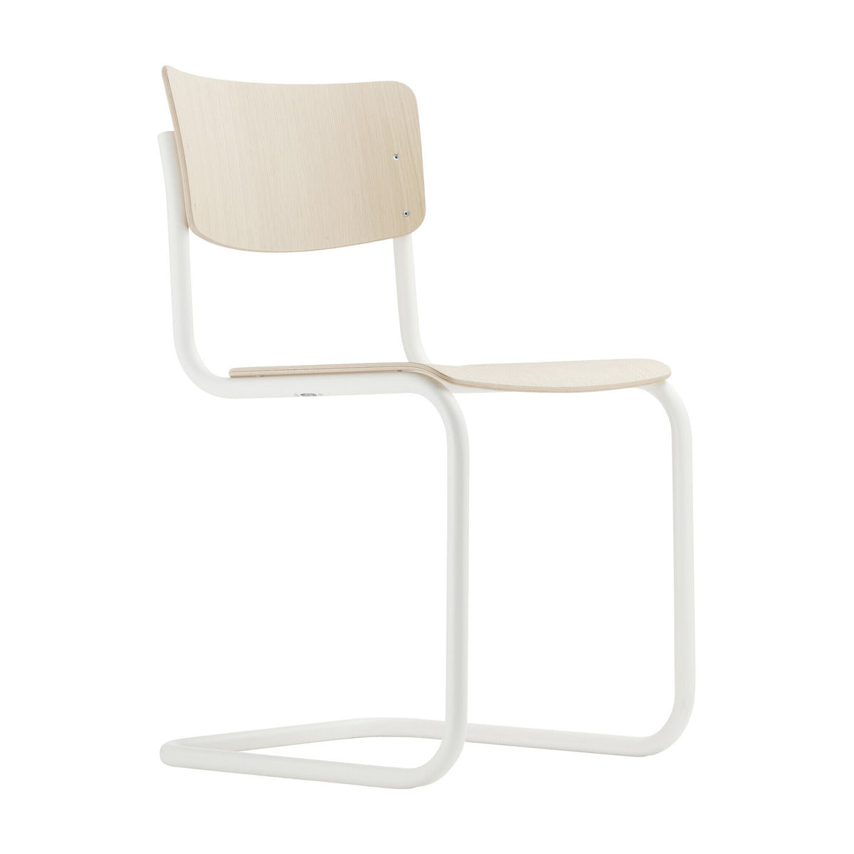 Thonet S 43 Freischwinger Stuhl Gestell weiß