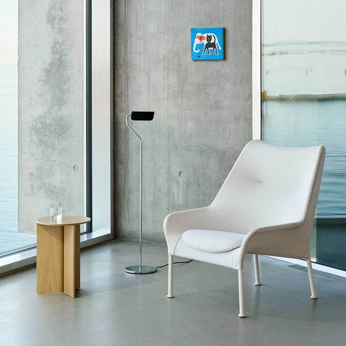 HAY O2 Loungesessel Gestell Eierschale