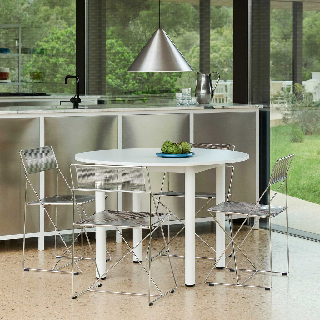 HAY Annex Esstisch Ø 120cm Gestell Aluminium