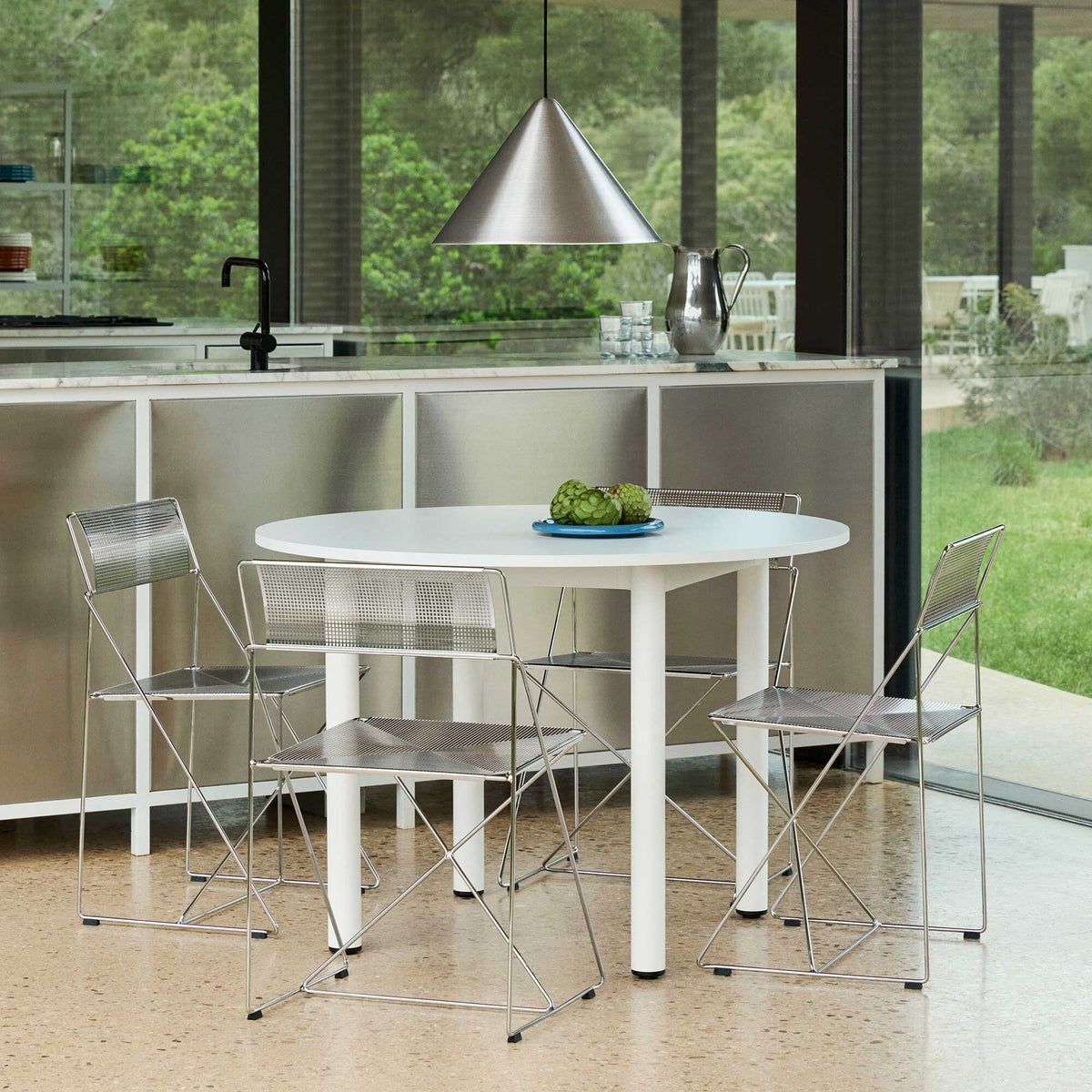 HAY Annex Esstisch Ø 120cm Gestell Aluminium