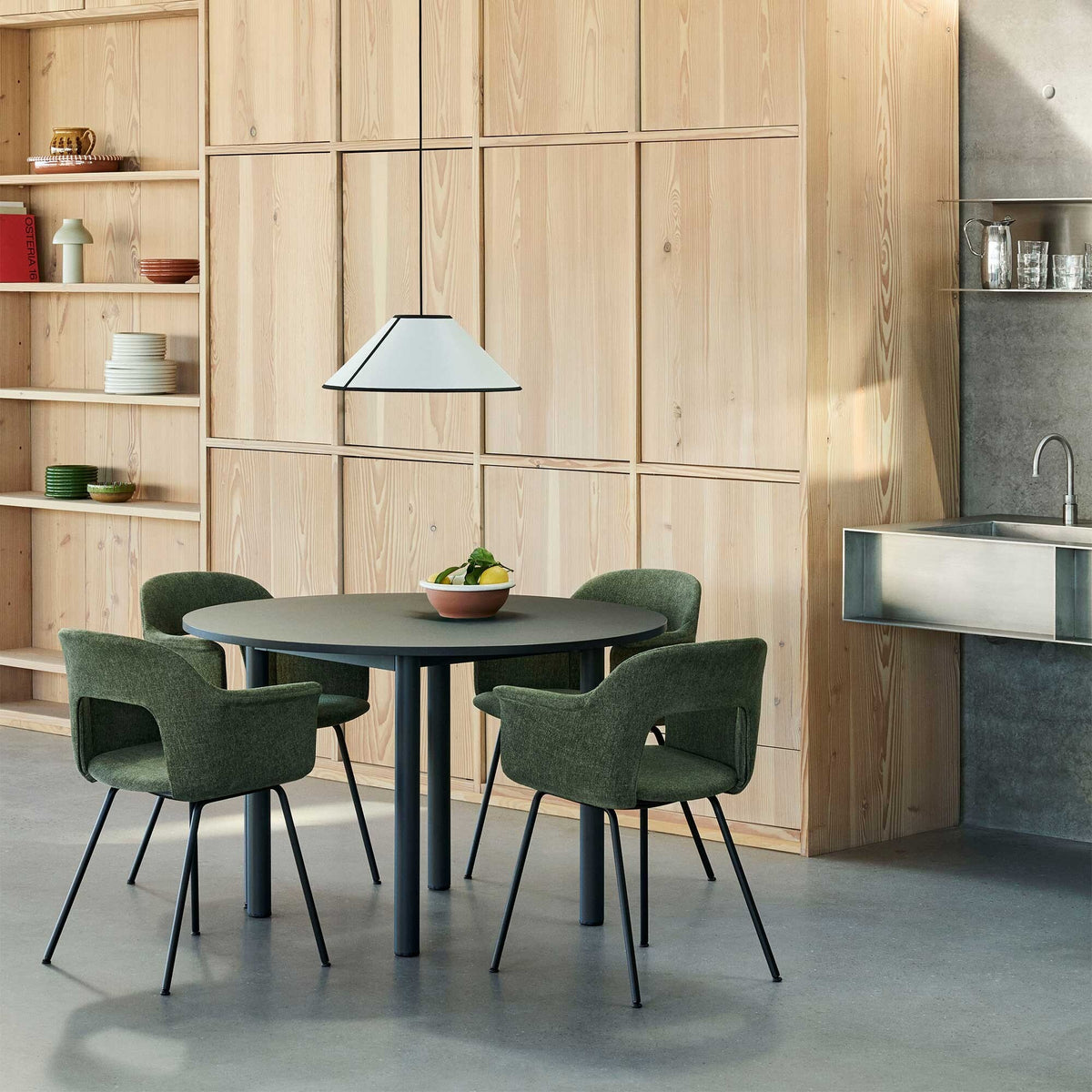 HAY Annex Esstisch Ø 120cm Gestell Aluminium
