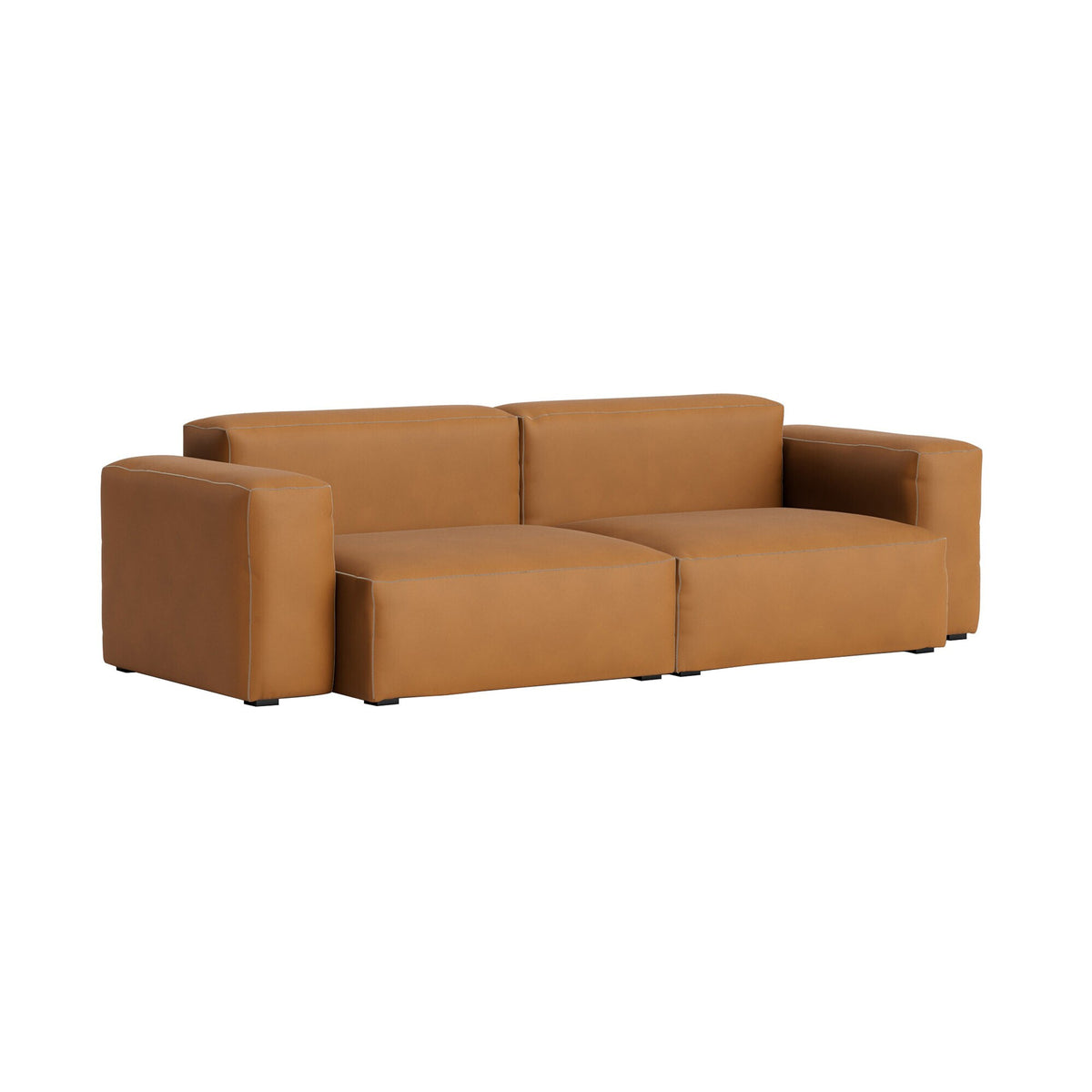 HAY Mags Soft 2,5-Sitzer Sofa Leder mit niedriger Armlehne 238x103,5x67cm