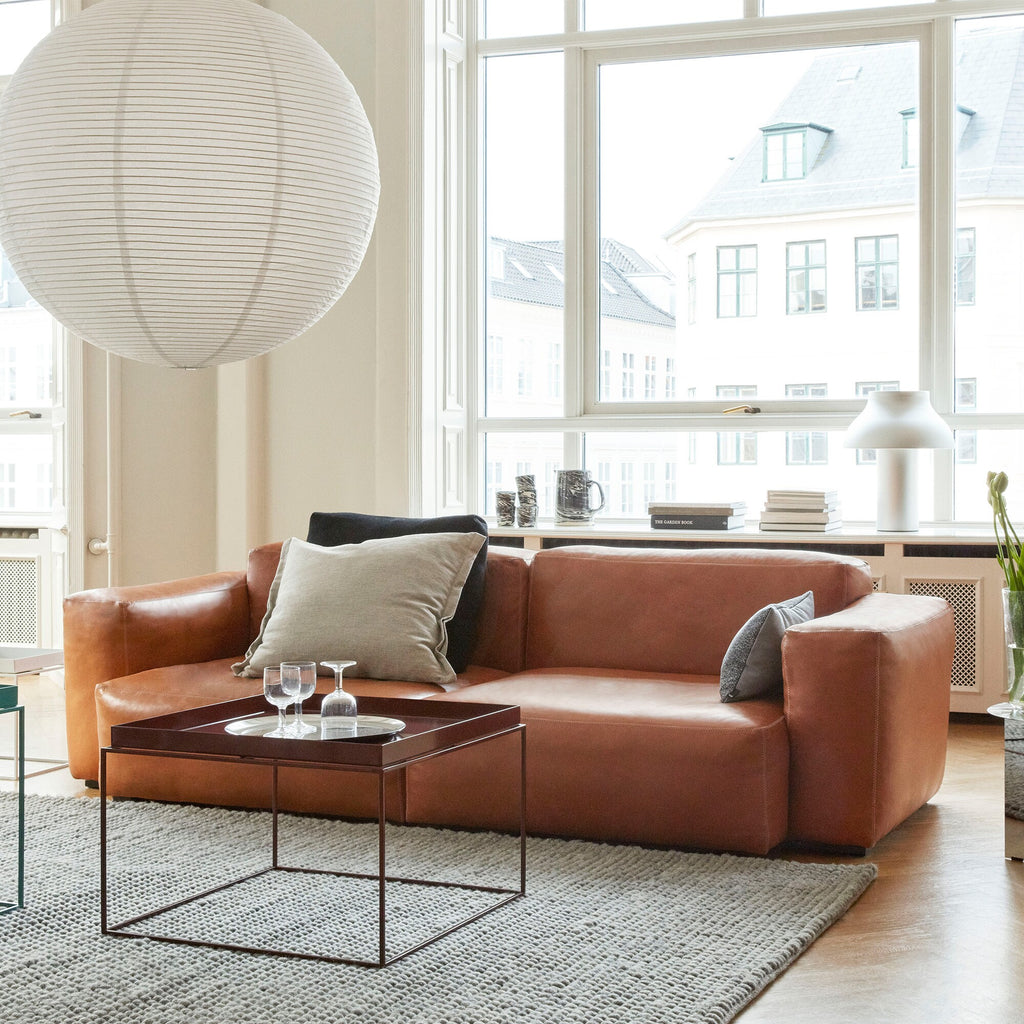 HAY Mags Soft 2,5-Sitzer Sofa Leder mit niedriger Armlehne 238x103,5x67cm
