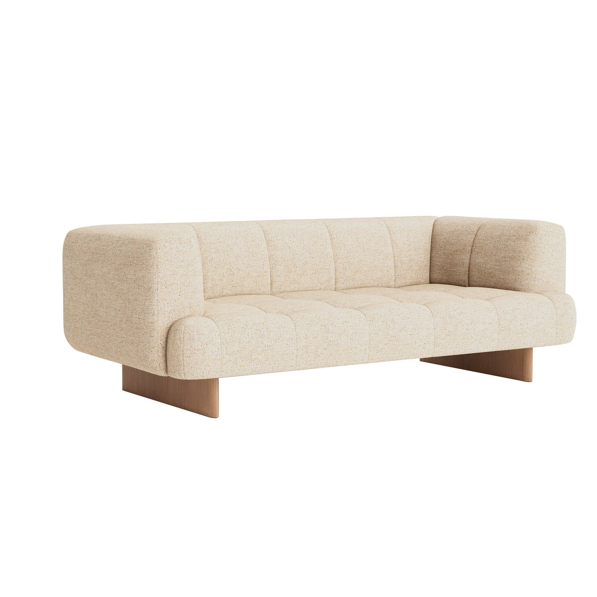 HAY Quilton Lift 2-Sitzer Sofa Gestell Eiche