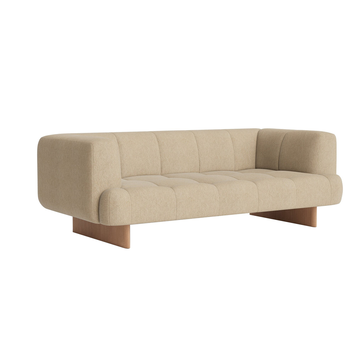 HAY Quilton Lift 2-Sitzer Sofa Gestell Eiche