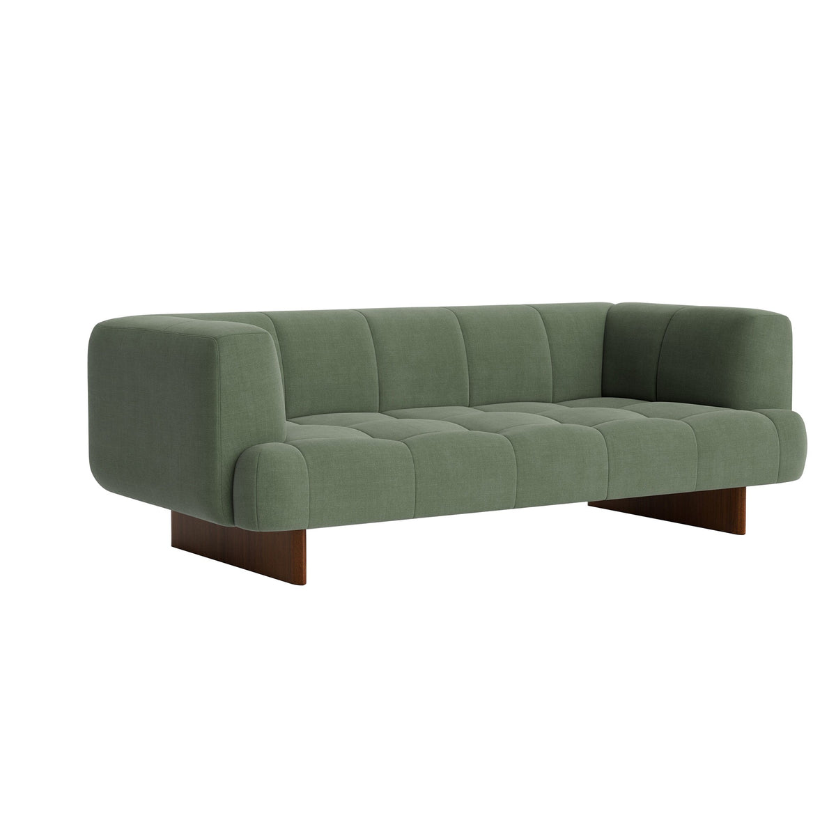 HAY Quilton Lift 2-Sitzer Sofa Gestell Nussbaum