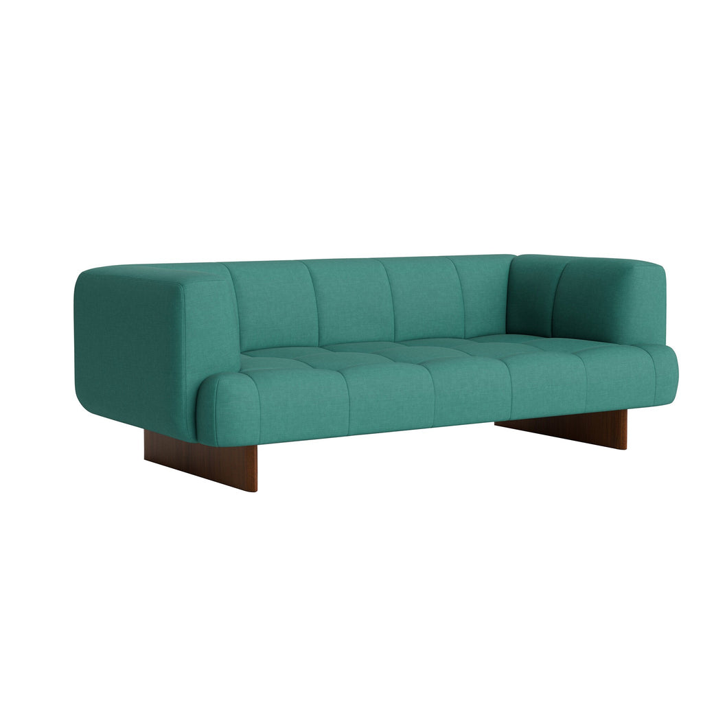 HAY Quilton Lift 2-Sitzer Sofa Gestell Nussbaum
