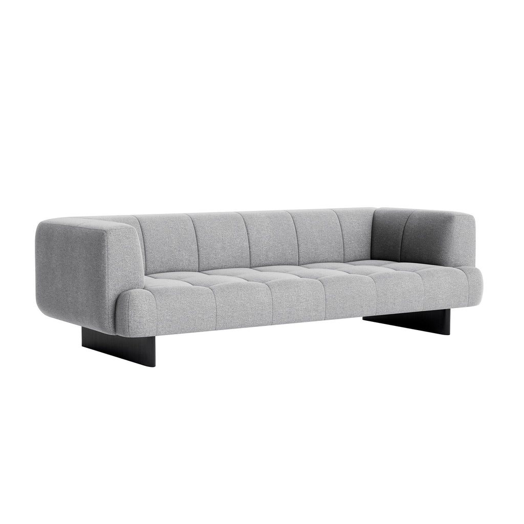 HAY Quilton Lift 3-Sitzer Sofa Gestell Eiche schwarz
