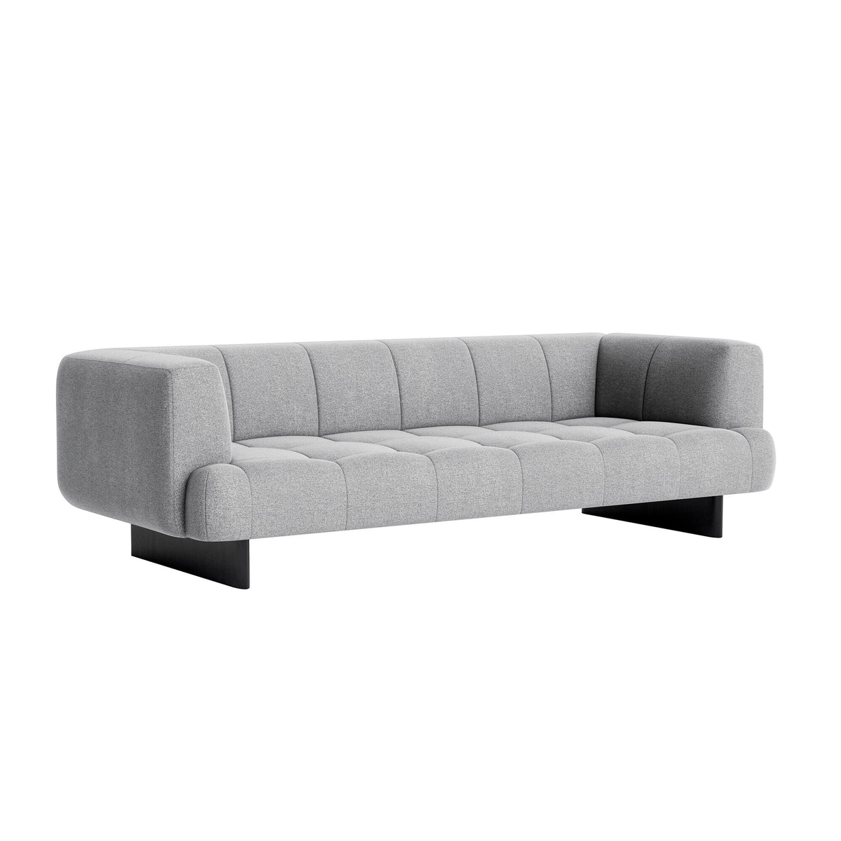 HAY Quilton Lift 3-Sitzer Sofa Gestell Eiche schwarz