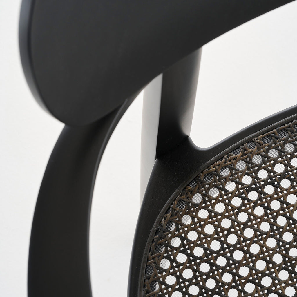 Thonet 118 FV Armlehnstuhl mit Rohrgeflecht Dark Melange
