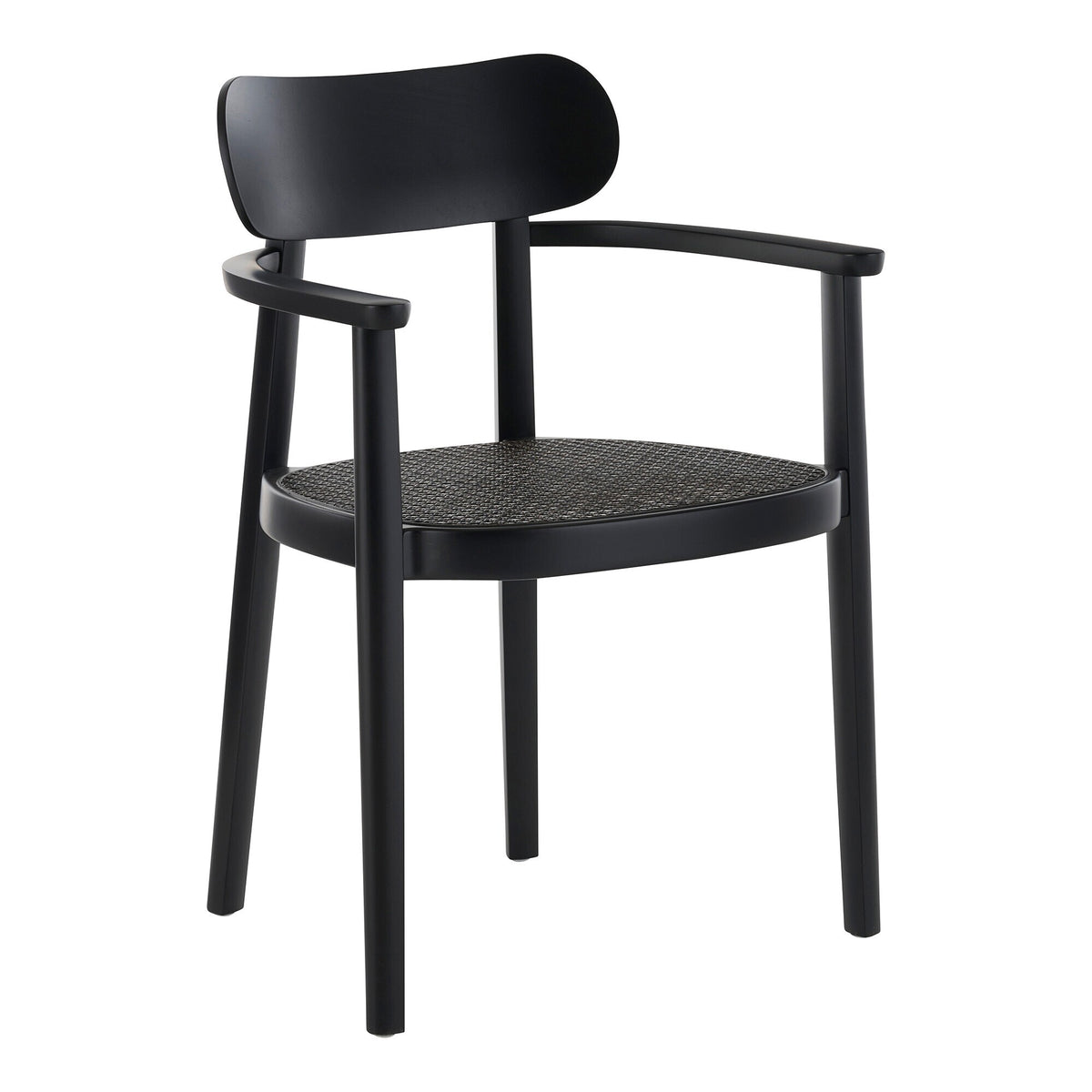 Thonet 118 FV Armlehnstuhl mit Rohrgeflecht Dark Melange