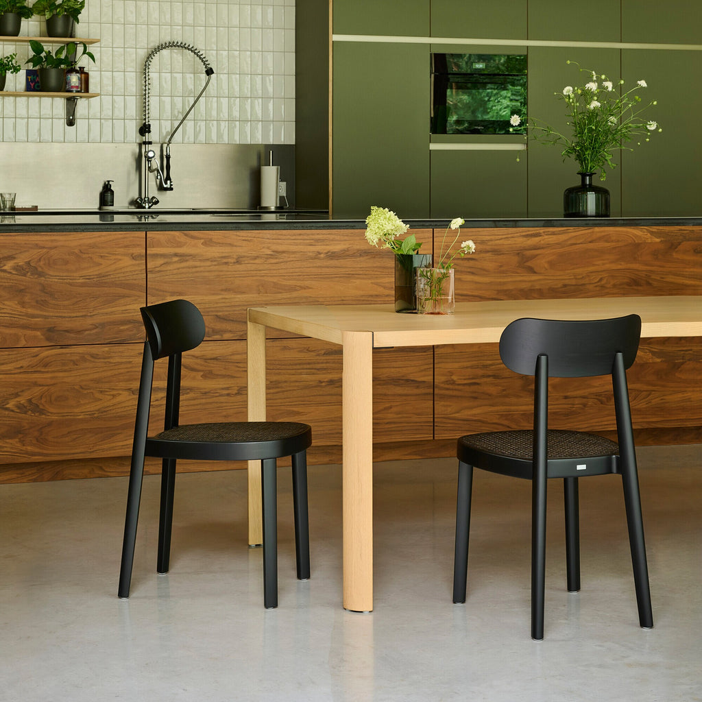 Thonet 118 Stuhl mit Rohrgeflecht Dark Melange