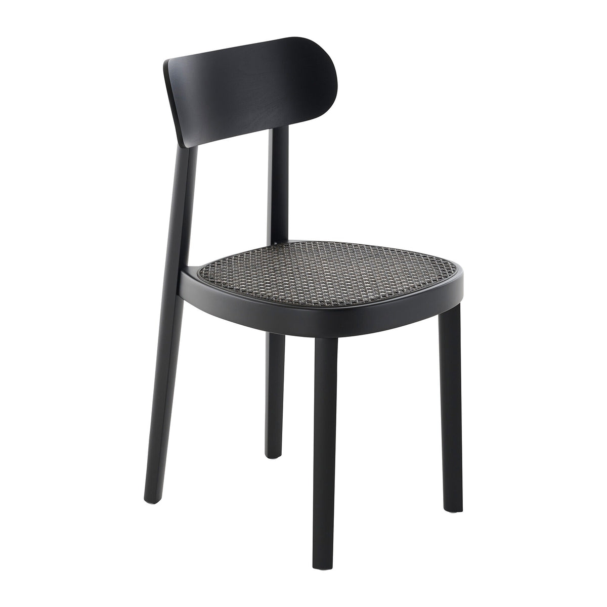 Thonet 118 Stuhl mit Rohrgeflecht Dark Melange