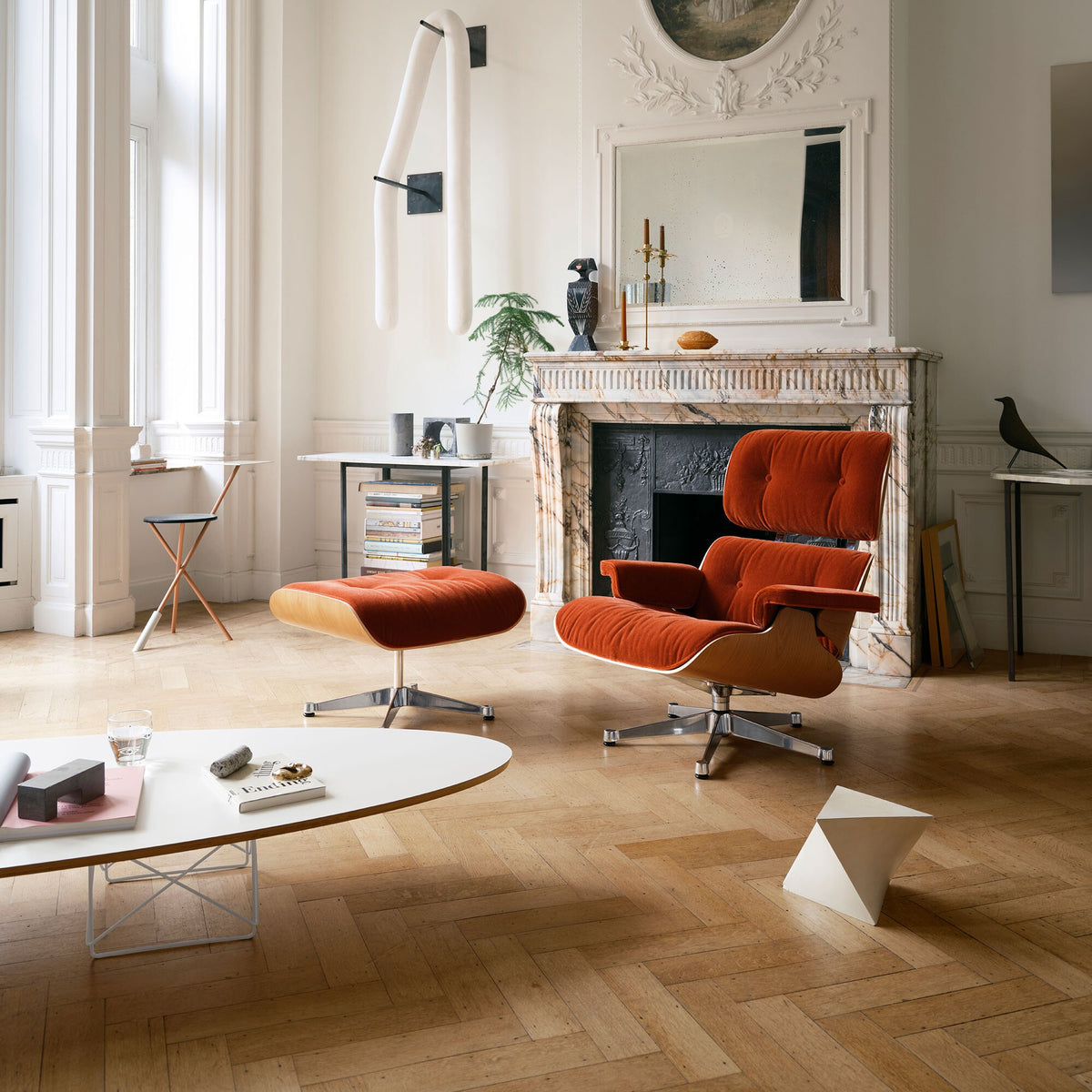 Vitra Eames Lounge Chair Sessel & Ottoman Stoff