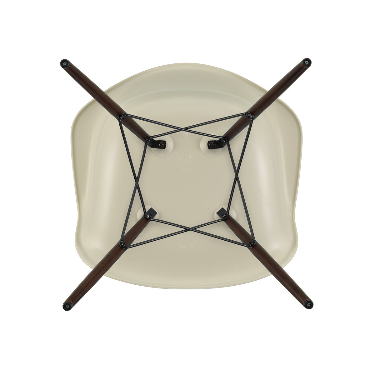 Vitra Eames Plastic Armchair DAW RE Ahorn dunkel
