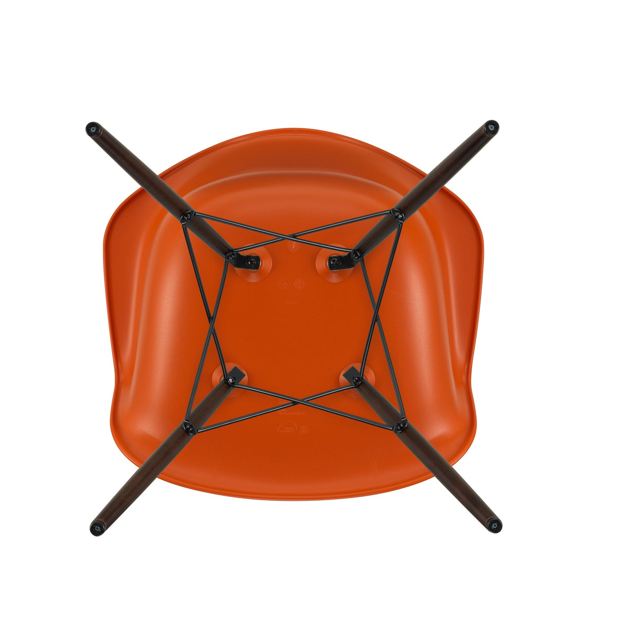 Vitra Eames Plastic Armchair DAW RE Ahorn dunkel