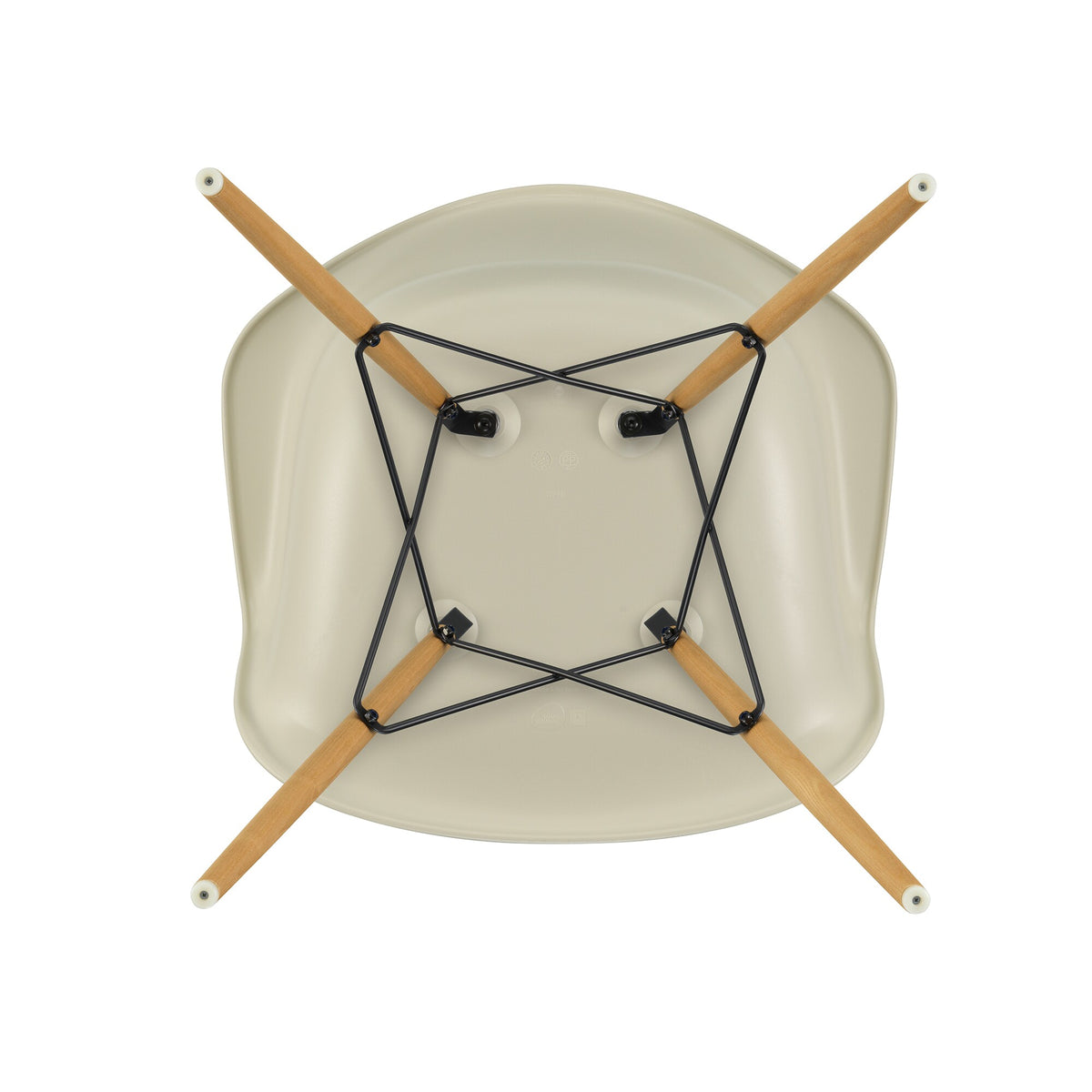 Vitra Eames Plastic Armchair DAW RE Gestell Esche