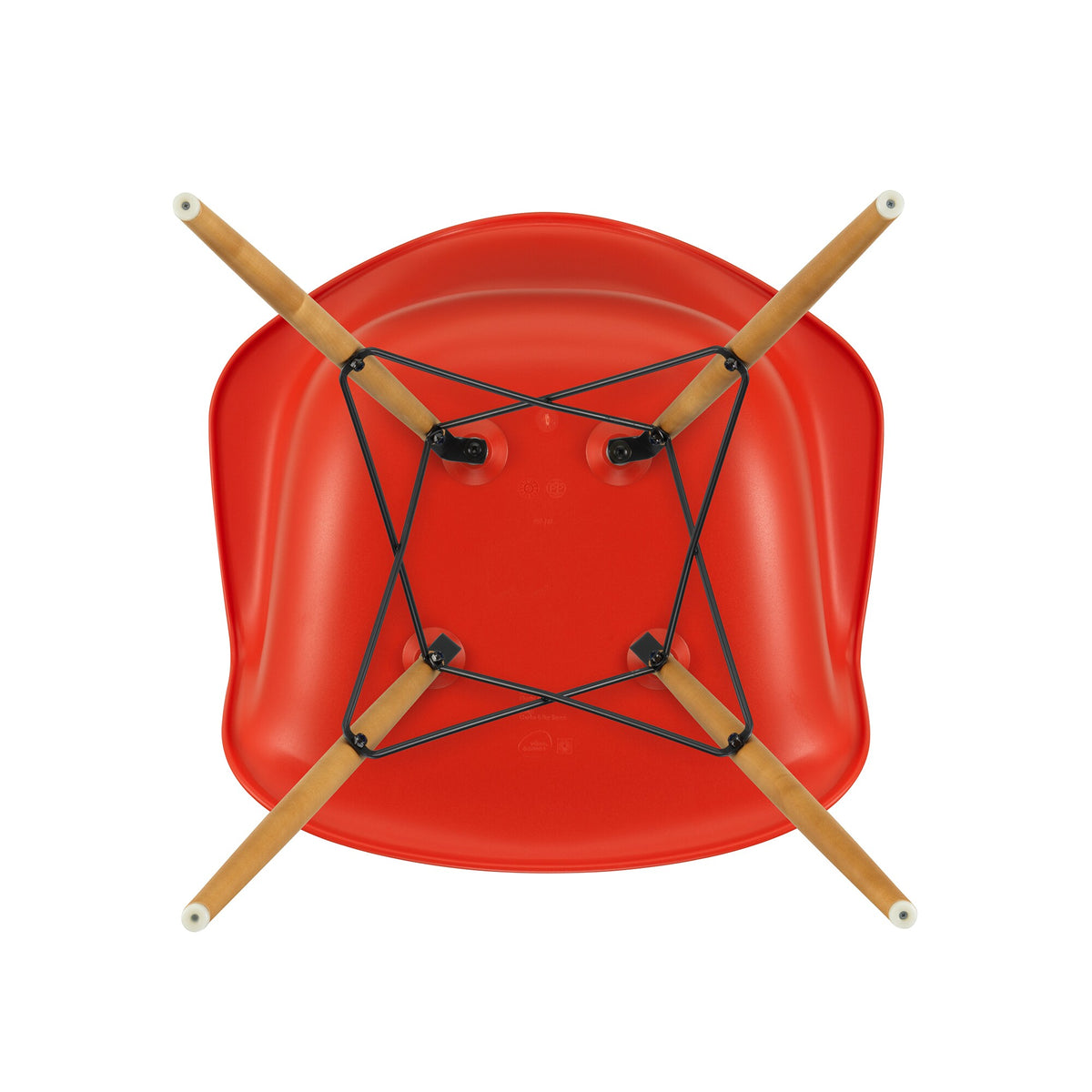 Vitra Eames Plastic Armchair DAW RE Ahorn gelblich