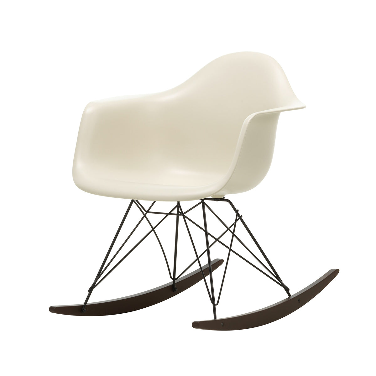 Vitra Eames Plastic Armchair RAR RE Schaukelstuhl schwarz Ahorn dunkel