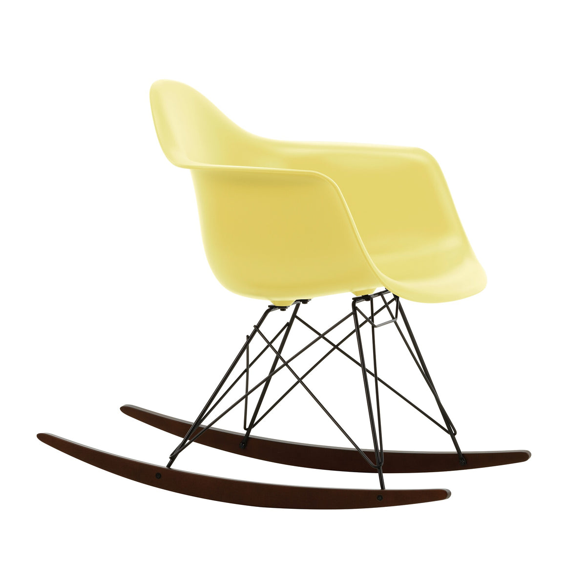 Vitra Eames Plastic Armchair RAR RE Schaukelstuhl schwarz Ahorn dunkel